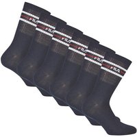 FILA Unisex Socken, 6er Pack - Strümpfe, Street, Lifesyle, Sport (2x 3 Paar), Größe 43-46 in Blau