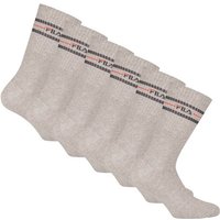 FILA Unisex Socken, 6er Pack - Strümpfe, Street, Lifesyle, Sport (2x 3 Paar), Größe 43-46 in Grau