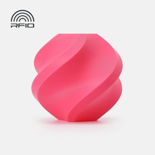Bambu Lab Filament Bambu Lab PLA Basic Filament mit Spule 1kg Heißes Pink, Glatte Oberflächentextur