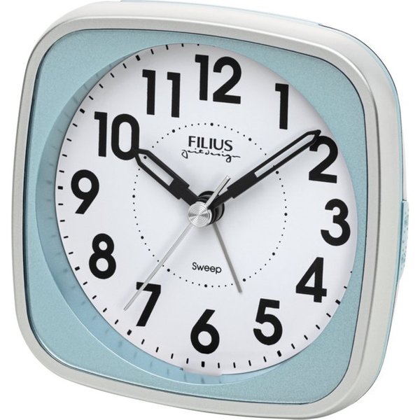 FILIUS zeitdesign Quarzwecker Schlafzimmer, Wecker Beleuchtung,schleichende Sekunde,Snooze,Piepalarm