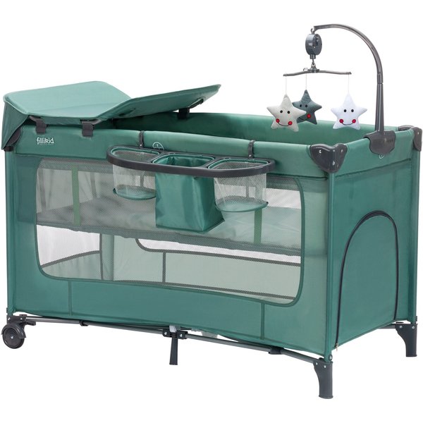 Fillikid Baby-Reisebett Capri, mit 2 Rollen, Inkl. Transporttasche