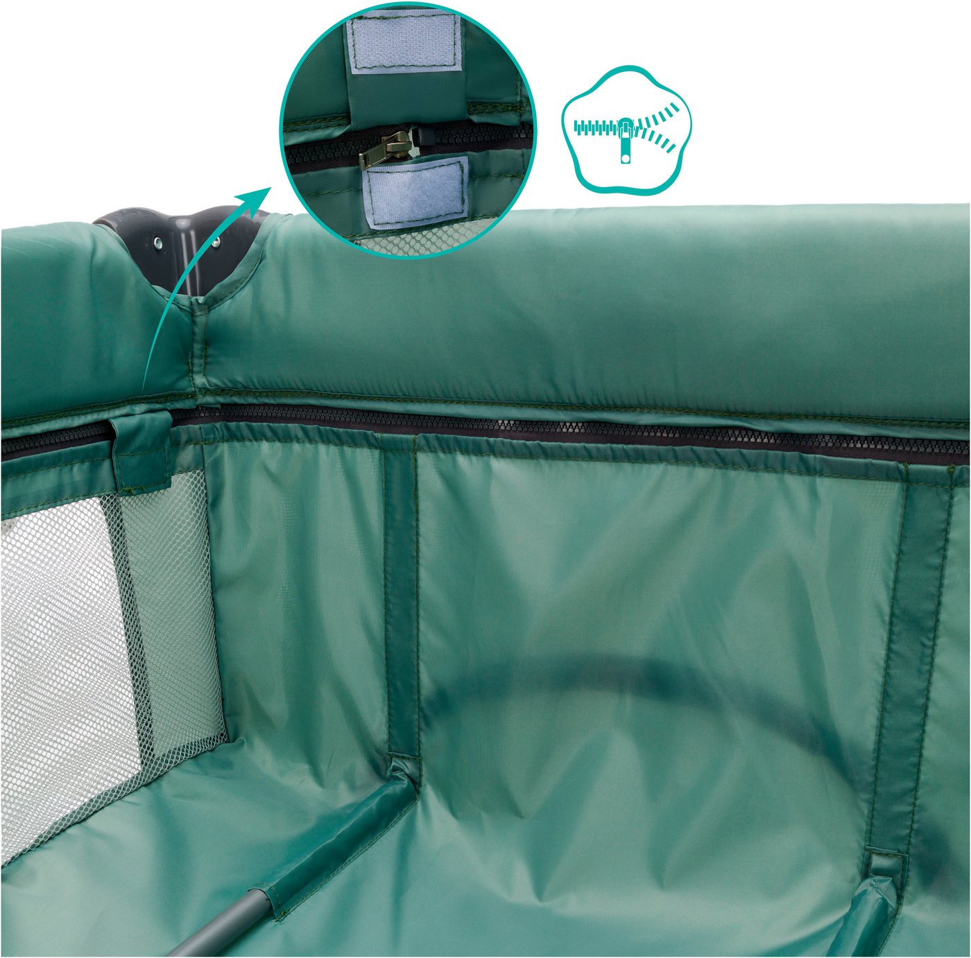 Fillikid Baby-Reisebett Capri, mit 2 Rollen, Inkl. Transporttasche – Bild 5 von 5