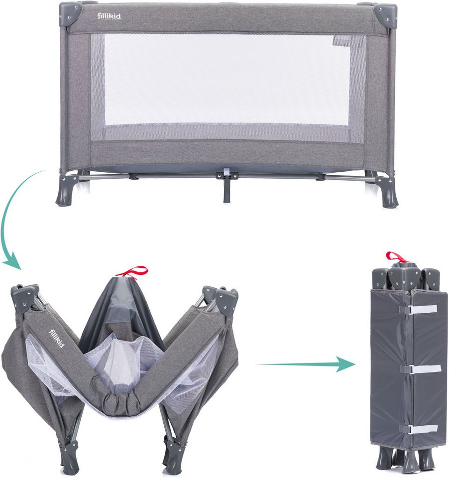 Fillikid Baby-Reisebett Milano, inklusive Transporttasche und Neugeboreneneinhang – Bild 3 von 5
