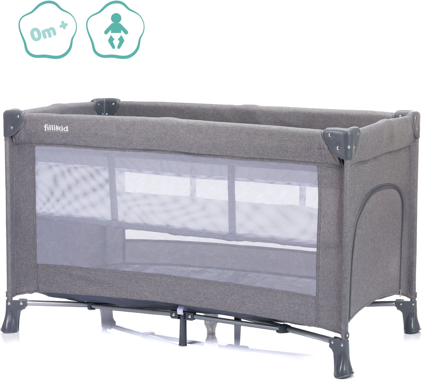 Fillikid Baby-Reisebett Milano, inklusive Transporttasche und Neugeboreneneinhang – Bild 4 von 5