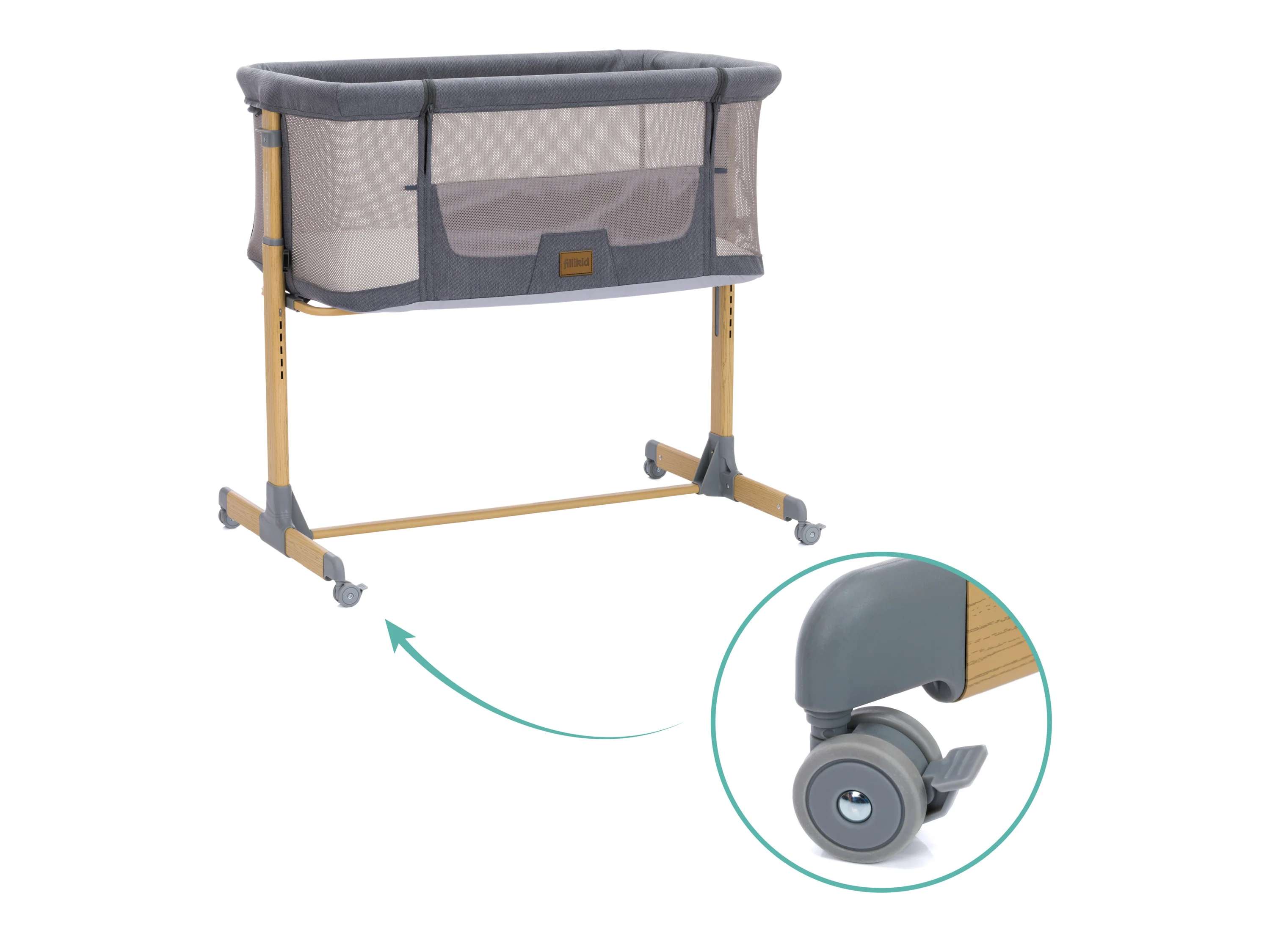 FILLIKID Beistellbett »Air« (Grau) – Bild 4 von 4
