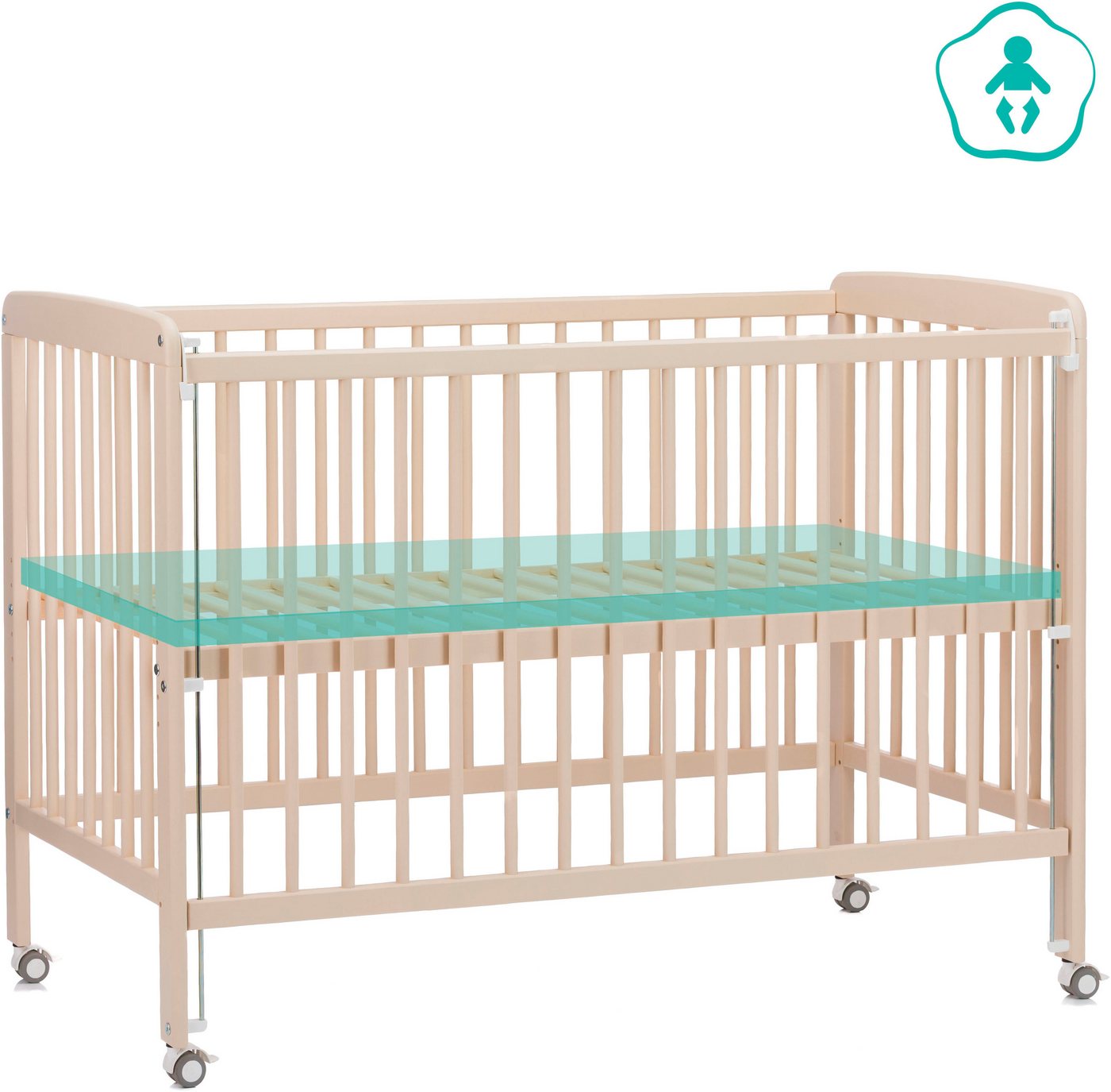 Fillikid Beistellbett Nena, Made in Europe – Bild 2 von 5