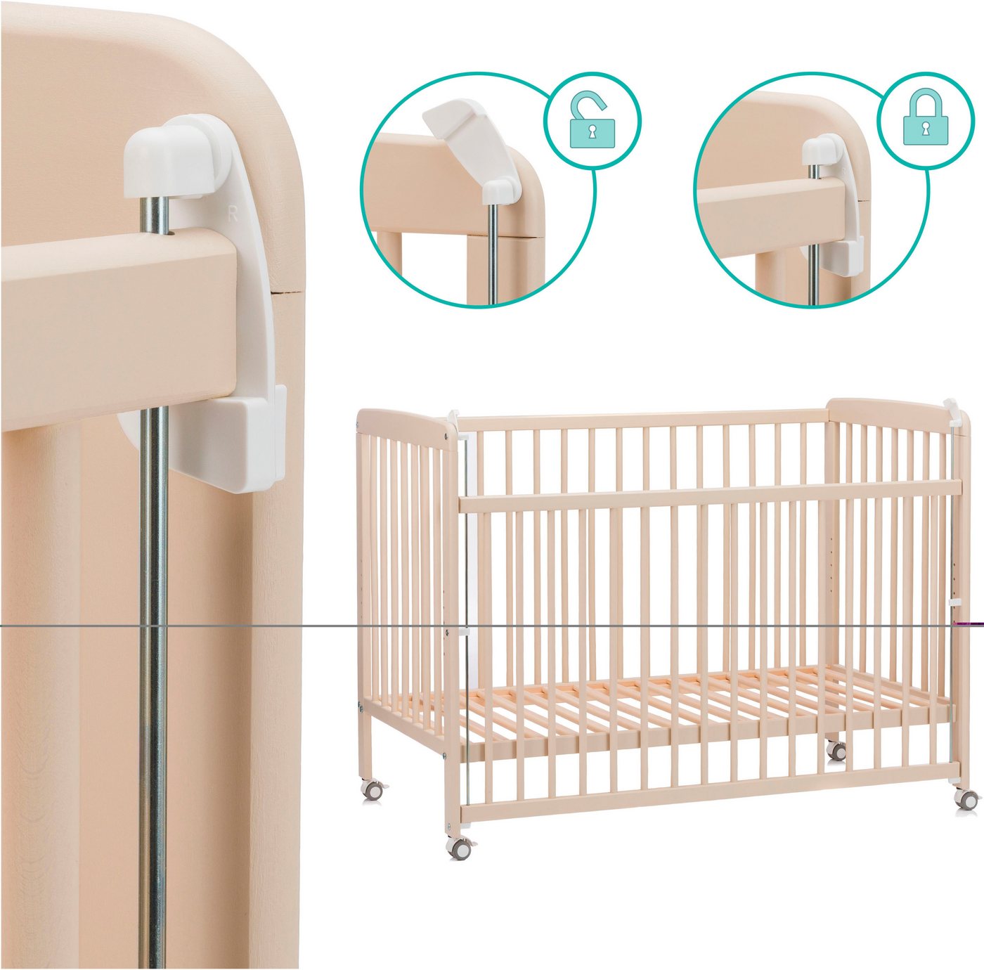 Fillikid Beistellbett Nena, Made in Europe – Bild 5 von 5