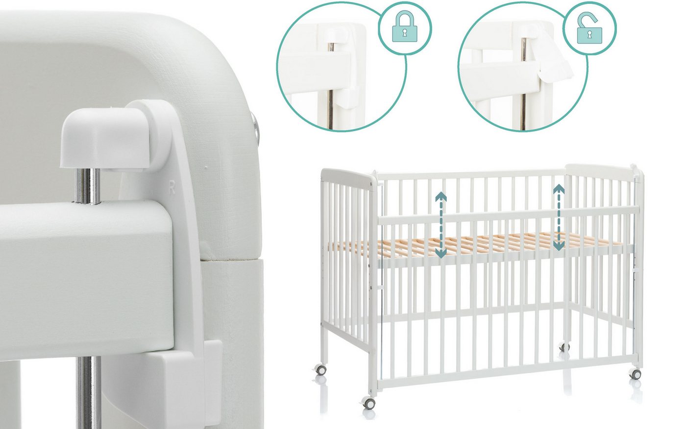 Fillikid Beistellbett Nena, Made in Europe – Bild 5 von 5