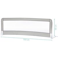 Fillikid Bettschutzgitter grau, 150/50 cm