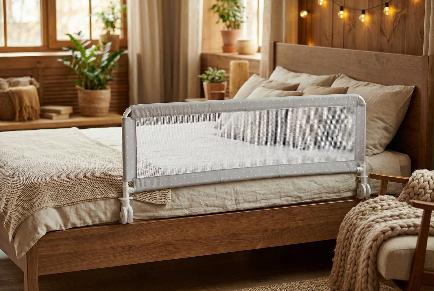 Fillikid Bettschutzgitter Hugo 135/50 cm, mit Klappfunktion – Bild 5 von 5