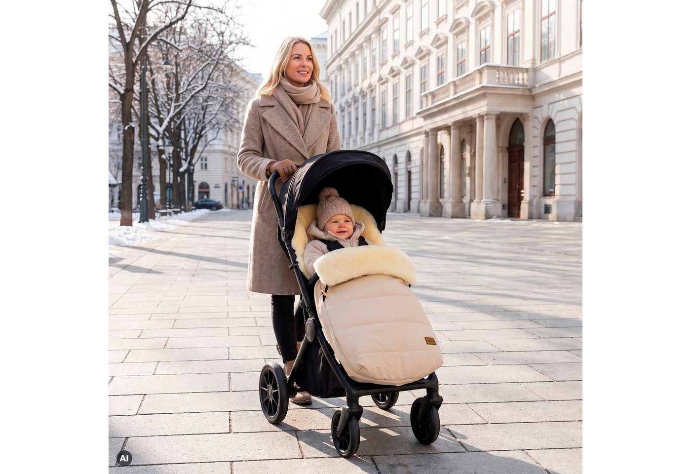Fillikid Fußsack Bernina Lammfell, Winterfußsack – Bild 2 von 5