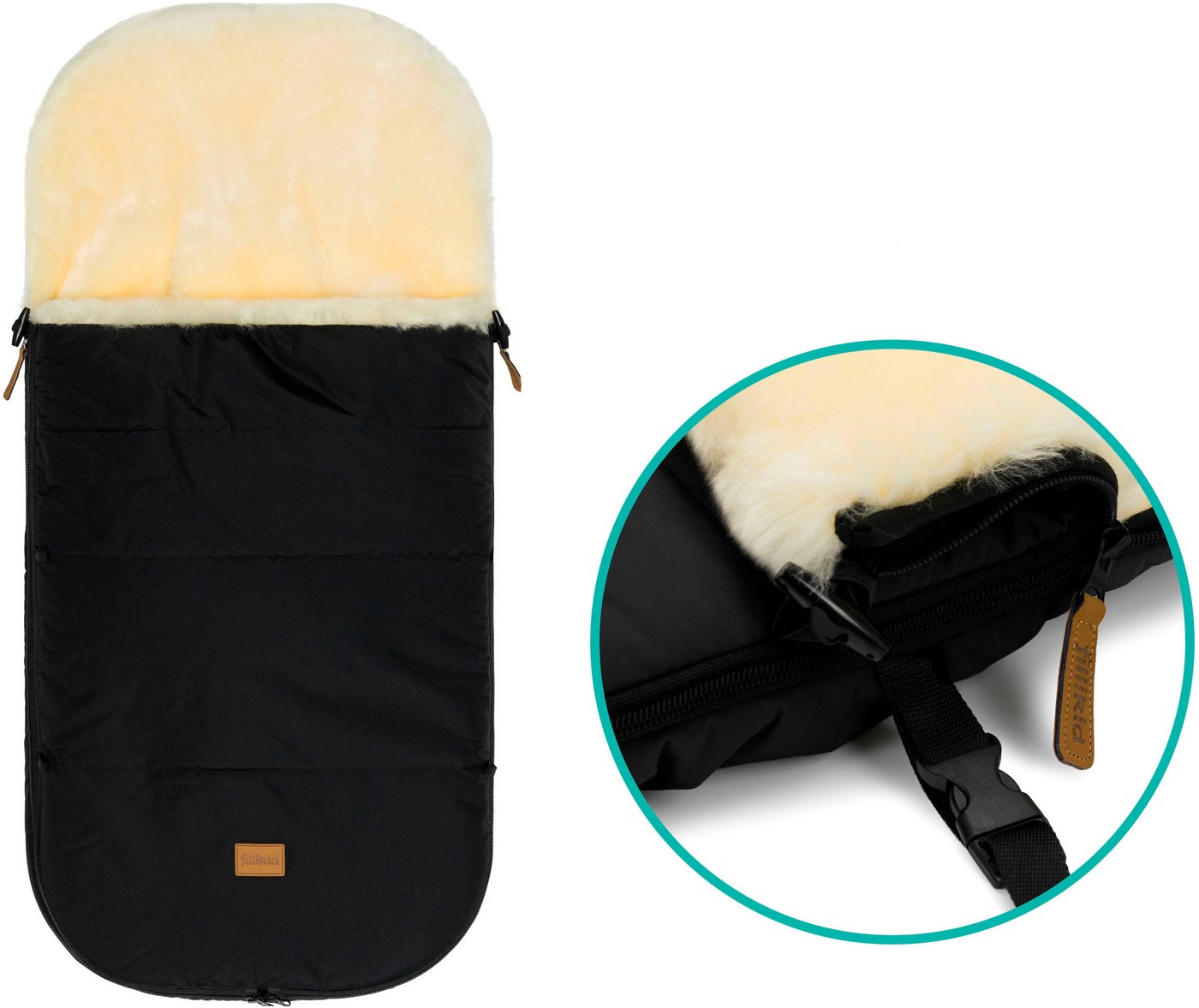 Fillikid Fußsack Makalu, Lammfellfußsack – Bild 4 von 5
