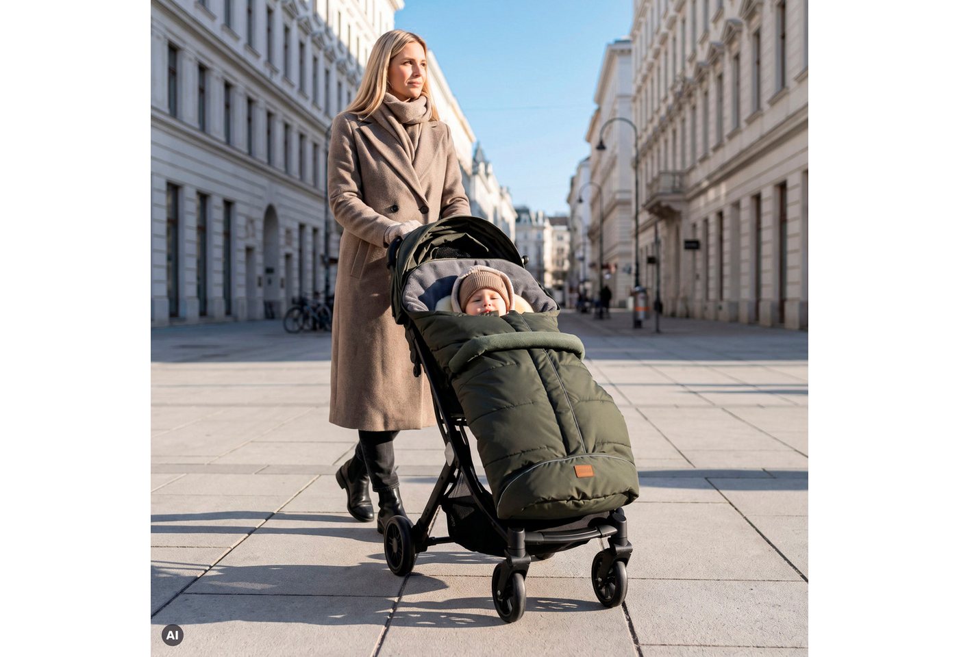 Fillikid Fußsack Nanga Lammfell, Winterfußsack, mit herausnehmbarer Lammfellauflage – Bild 2 von 5