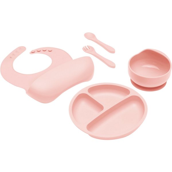 Fillikid Kindergeschirr-Set Silikonset (4-tlg), 1 Personen, Silikon, inkluisve Lätzchen