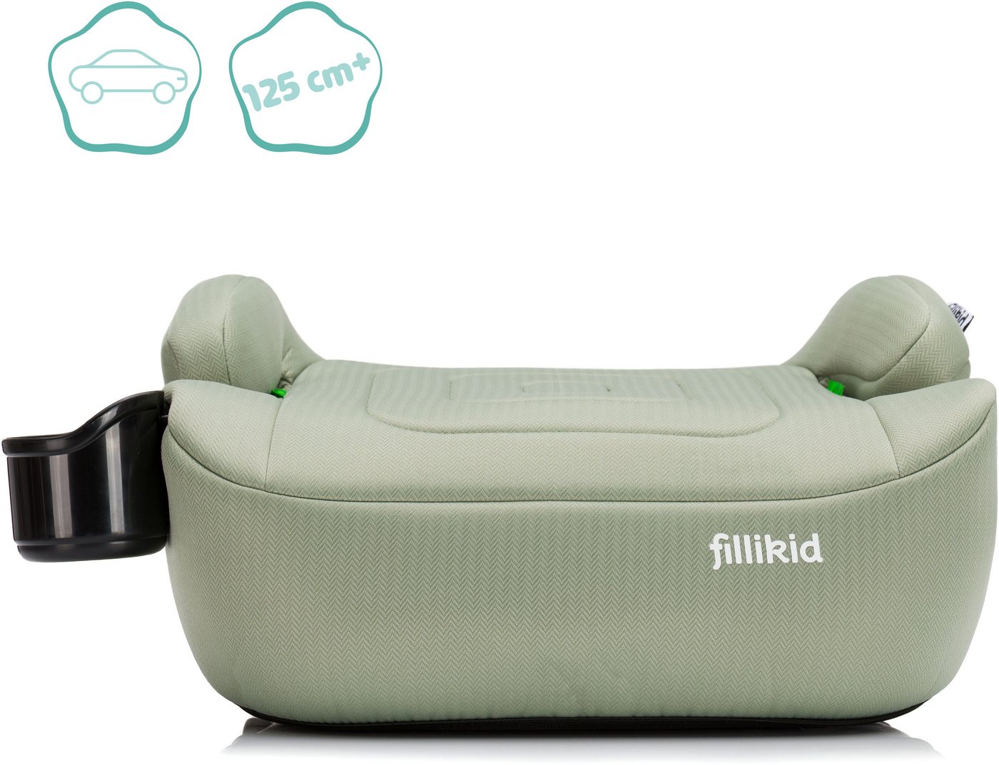 Fillikid Kindersitzerhöhung Flip Deluxe, Auto mit verstellbarem Iso-Fix, ab: ab 6 Jahren, bis: bis 12 Jahre, ab: 125 cm, bis: 150 cm, mit Flaschenhalter – Bild 4 von 5