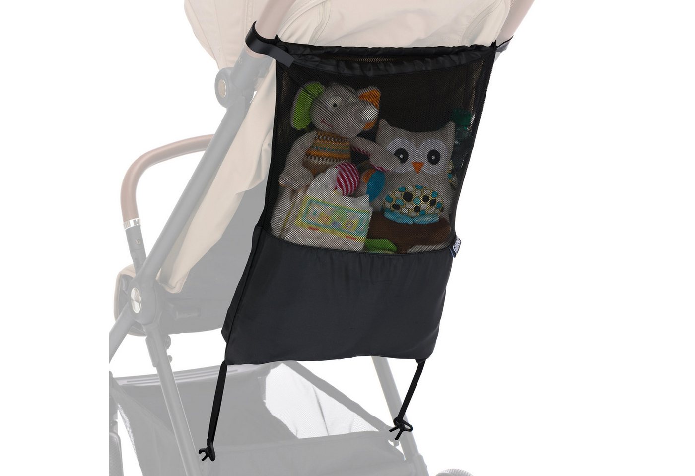Fillikid Kinderwagen-Tasche Kinderwagentasche mit Klettverschluss und Haken – Bild 4 von 5