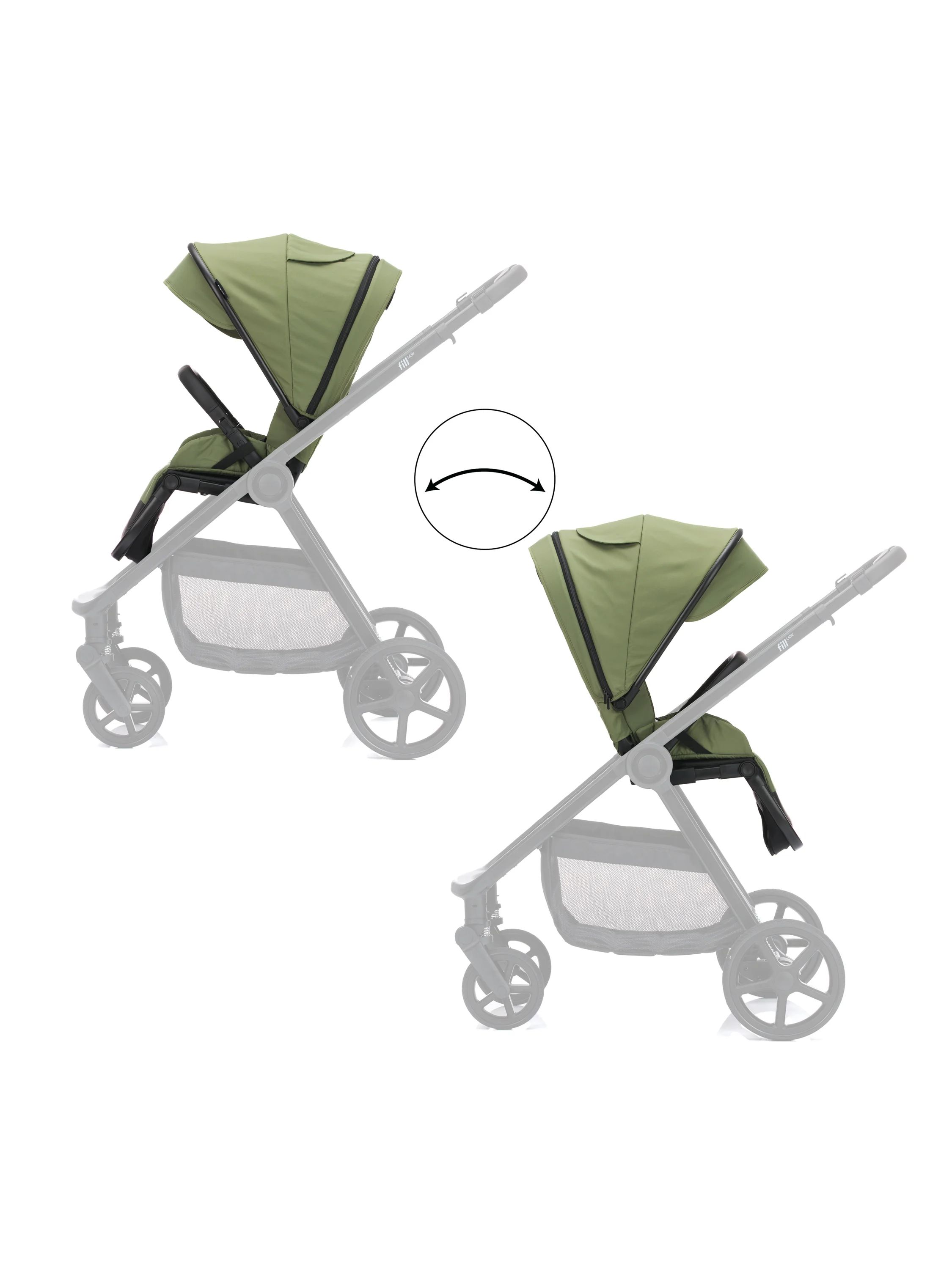 FILLIKID Kinderwagenset »Lion«, kompakt faltbar (Forest Green) – Bild 3 von 4