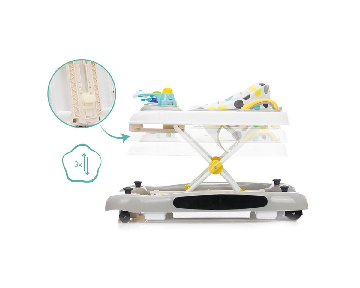 Fillikid Reisebett Punkte (Einzelartikel, 1-St., inkl. Spielbrett) Lauflernhilfe Babywalker Spiel- und Lauflernwagen – Bild 4 von 5