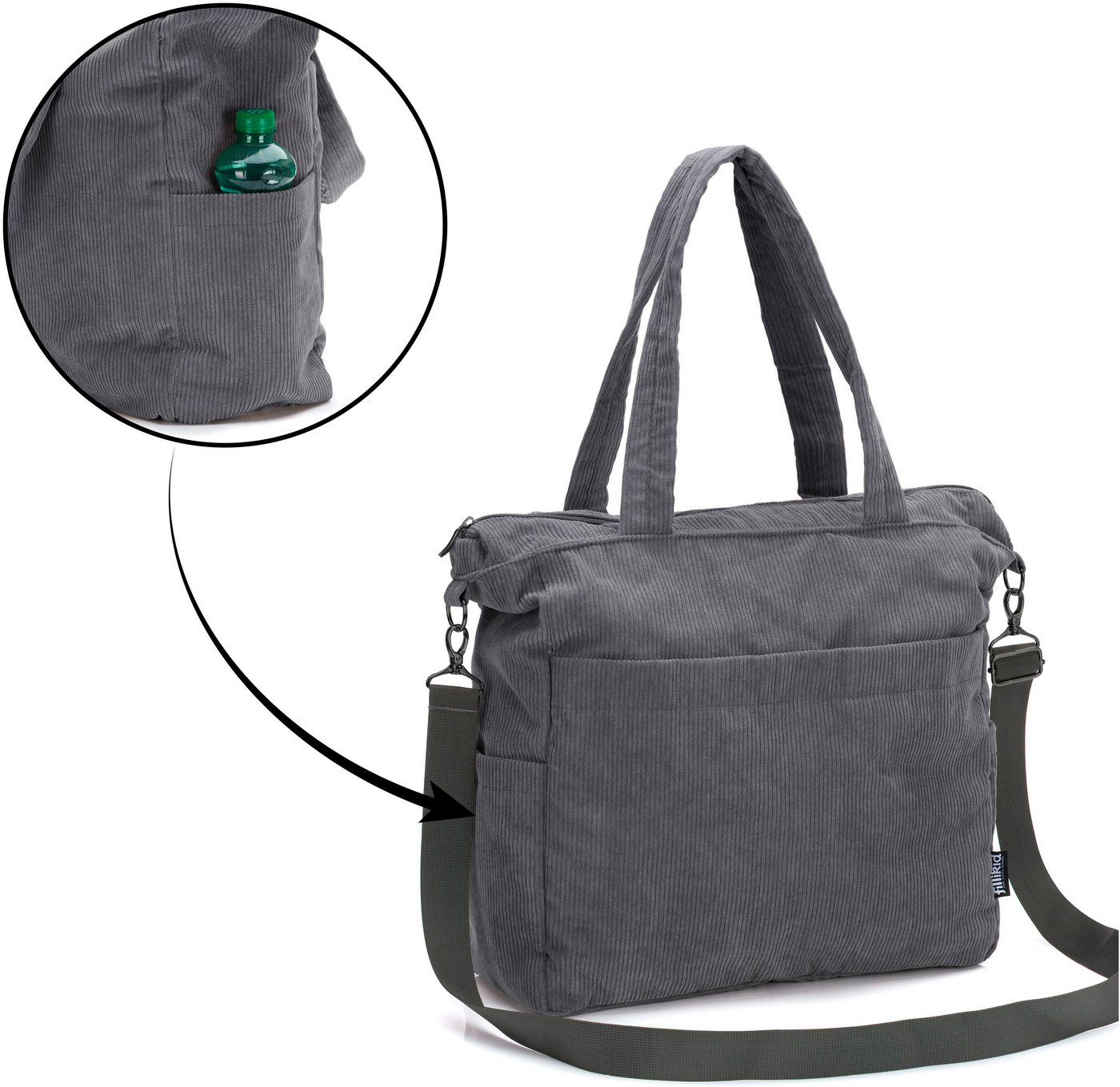 Fillikid Wickeltasche Cord, inklusive Thermotasche – Bild 4 von 5