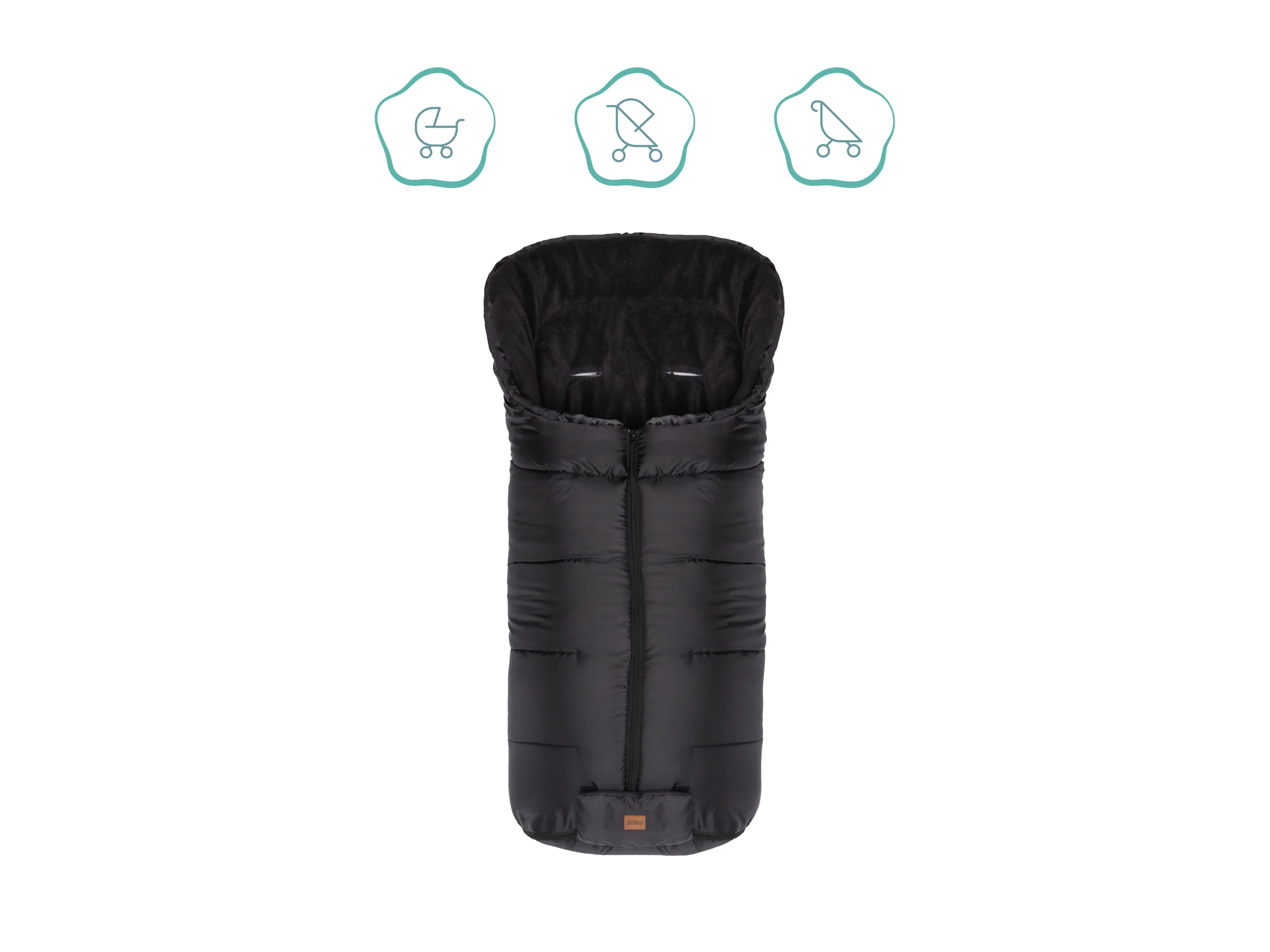 FILLIKID Winterfußsack Cozy Big (Schwarz) – Bild 2 von 4