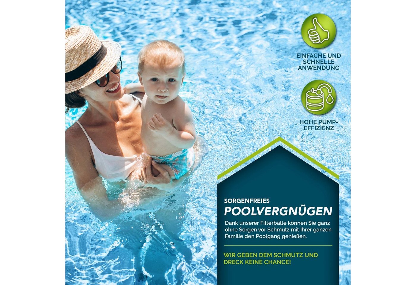 tillvex Filterbälle tillvex® 1400g Pool Filterbälle langlebige Filter Balls für glasklares, für alle gängigen Filtersysteme im Pool- und Spa-Bereich (ersetzt: S – Bild 3 von 5