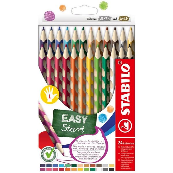 Buntstift sortiert, Linkshänder, 24er-Set