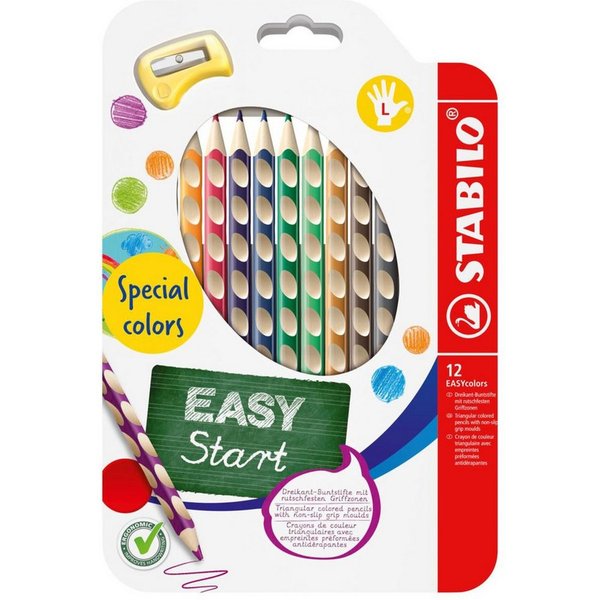 STABILO Filzstift STABILO EASY Colors Dreikant-Buntstift - Linkshänder - 12er Etui -
