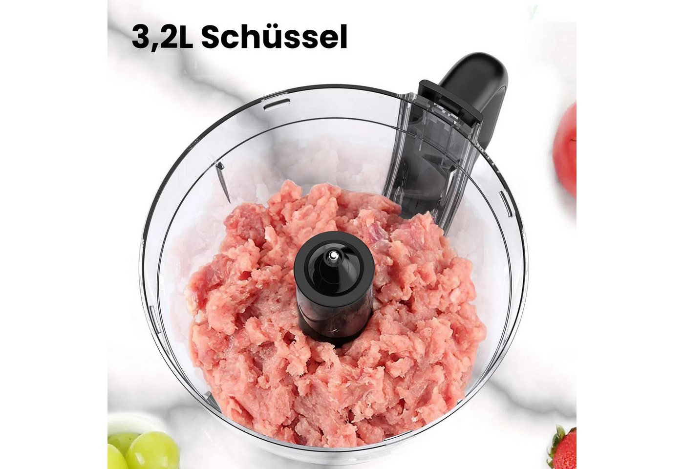 FIMEI Küchenmaschine HGM406, 1100 W, 3,2 l Schüssel, 3,2L Zerkleinerer, 1,5L Mixer, Mühle, Zitruspresse & Zubehör – Bild 5 von 5