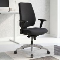 FineBuy Bürostuhl DARIUS mit Stoff-Bezug, Design Schreibtisch-Stuhl mit Synchromechanik & Armlehnen, Drehstuhl Drehsessel ergonomisch 120 kg