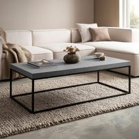 FineBuy Couchtisch 120x60x38 cm Sofatisch Modern, Design Wohnzimmertisch Rechteckig, Loungetisch Groß, Kaffeetisch Metallbeine