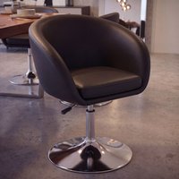 FineBuy Design Relaxsessel SV39213 Loungesessel Kunstleder Cocktailsessel, Sessel Drehbar, Esszimmerstuhl 120 kg, Clubsessel Leder-Optik, Drehstuhl Modern, Loun