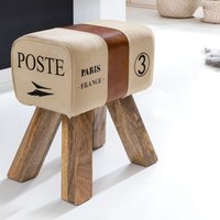 FineBuy Design Turnbock Sitzhocker 40 x 30 x 47 cm, Turnhocker Hocker Beistellhocker Fußhocker