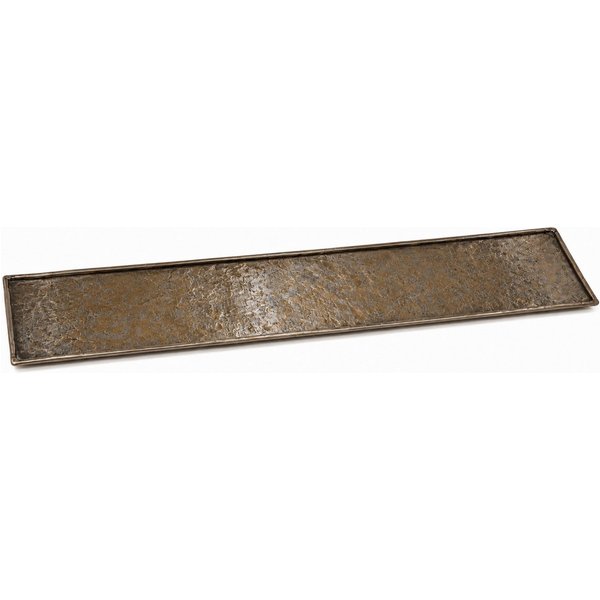 finehomegarden Dekotablett Tablett Messing Optik 80 x 15 cm Rechteckiges Dekotablett aus Metall (1 St), Elegantes Wohnaccessoire für Kerzen & Dekoration Servier