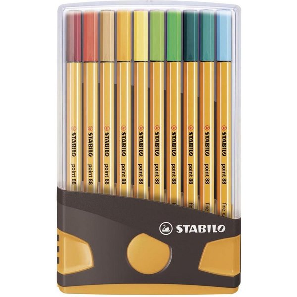 Color Parade schwarz/orange sortiert, 20er-Set, Kunststoffetui