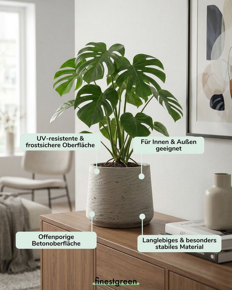 finestgreen Pflanzkübel Patt, Frostfest & UV-beständig – für Innen- und Außenbereich – Bild 3 von 5