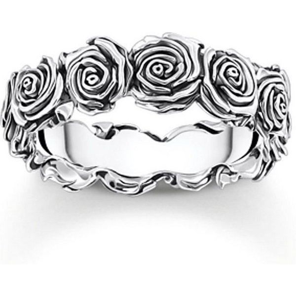 THOMAS SABO Fingerring Thomas Sabo TR2488-637-21-58 Silberner Ring mit Rosen Damen