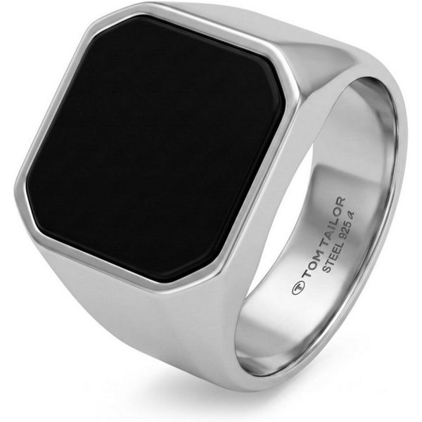 TOM TAILOR Fingerring TOM TAILOR Ring für Herren, Edelstahl, Achat (Siegelring, 1-tlg)
