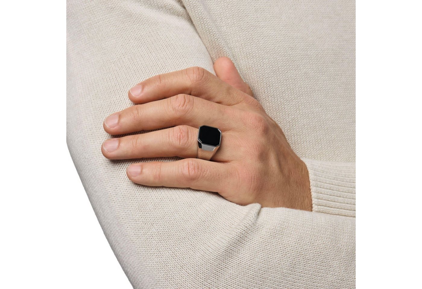 TOM TAILOR Fingerring TOM TAILOR Ring für Herren, Edelstahl, Achat (Siegelring, 1-tlg) – Bild 2 von 5