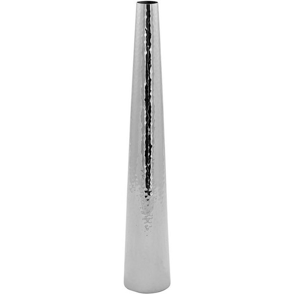 Fink Dekovase CUBA, mit feiner Hammerschlagstruktur (1 St), Rosenvase, Tischvase aus Edelstahl, silberfarben
