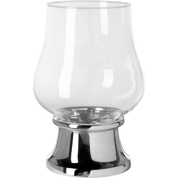 Fink Windlicht PALINA Windlicht mit Glas - H.31cm x D.21cm - silber - Alu/Edelstahl (1 St., Kerzenleuchter - Windlichthalter), Eleganter Kerzenhalter Leuchter D