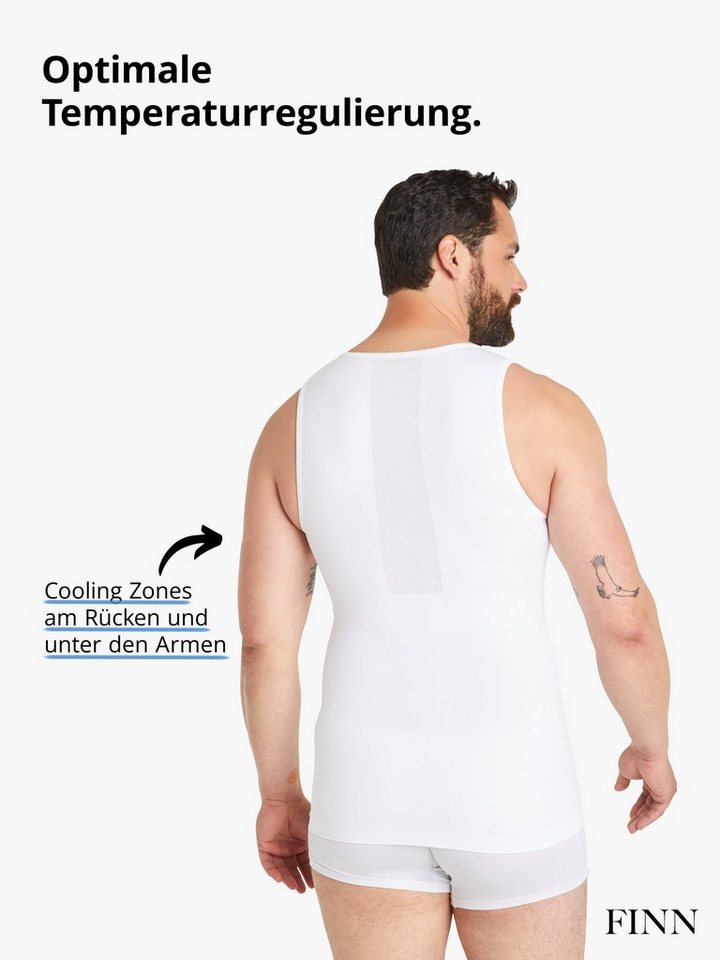 FINN Design Shapinghemd mit extra starker Kompression - Seamless Tank Top Herren ohne Nähte Starker Body-Shaper für einen flacheren Bauch – Bild 3 von 5