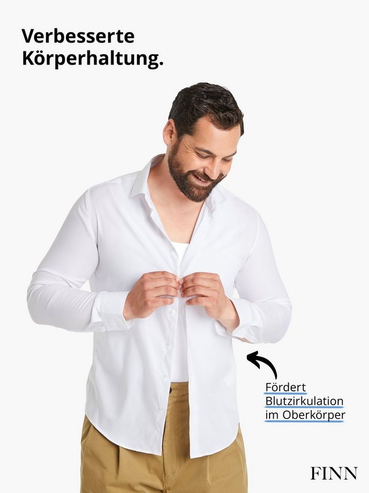 FINN Design Shapinghemd mit extra starker Kompression - Seamless Tank Top Herren ohne Nähte Starker Body-Shaper für einen flacheren Bauch – Bild 4 von 5