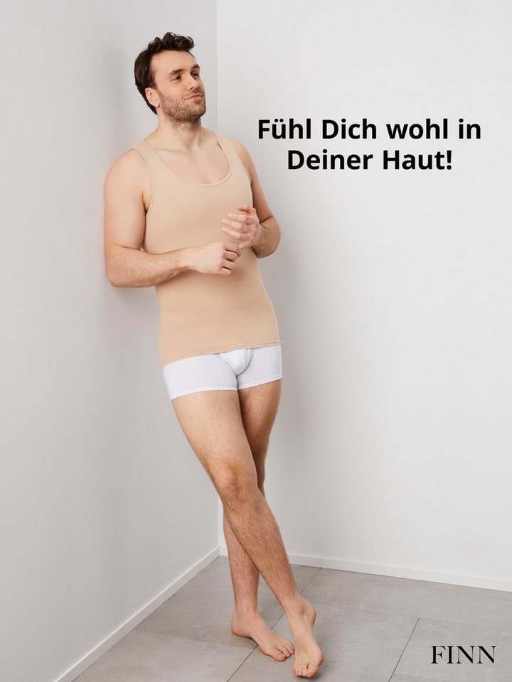 FINN Design Shapinghemd mit starker Kompression -Formendes Tank Top Herren mit Bauchweg Effekt Shapewear Unterhemd aus Baumwolle für einen flacheren Bauch – Bild 5 von 5