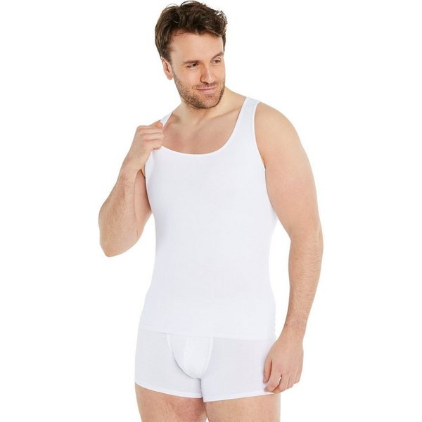 FINN Design Shapinghemd mit starker Kompression -Formendes Tank Top Herren mit Bauchweg Effekt Shapewear Unterhemd aus Baumwolle für einen flacheren Bauch