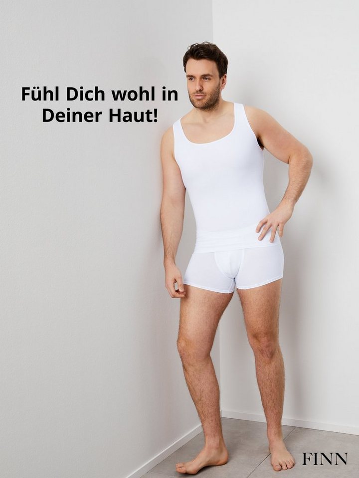 FINN Design Shapinghemd mit starker Kompression -Formendes Tank Top Herren mit Bauchweg Effekt Shapewear Unterhemd aus Baumwolle für einen flacheren Bauch – Bild 5 von 5