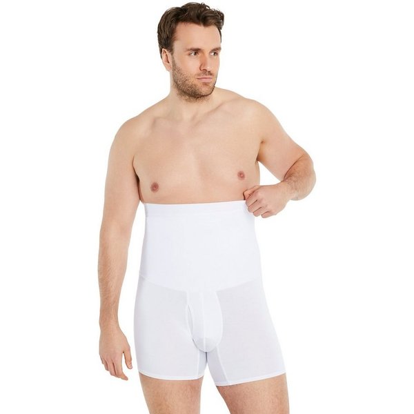 FINN Design Shapinghose mit starker Kompression - Shapewear Shorts Herren mit Bauch-Weg Effekt Figurformende Kompressionsshorts aus Baumwolle mit hoher Taille