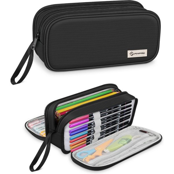 Fintie Federmäppchen Federtasche - Große Kapazität Mäppchen mit 3 Fächern Stiftetasche, Schlamperbox Bleistifttasche Schulmäppchen für Schule & Büro