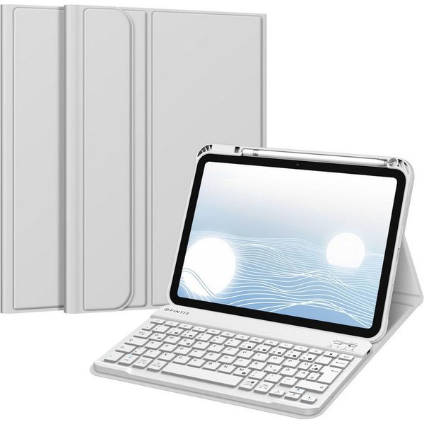 Fintie für iPad 11. Generation 11" 2025(A16), iPad 10. Generation 2022 10.9" Apple-Tastatur (Case mit Pencil Halter, magnetisch Abnehmbarer Tastatur(QWERTZ Layo