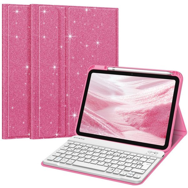 Fintie für iPad 11. Generation 11" 2025(A16), iPad 10. Generation 2022 10.9" Apple-Tastatur (Case mit Pencil Halter, magnetisch Abnehmbarer Tastatur(QWERTZ Layo