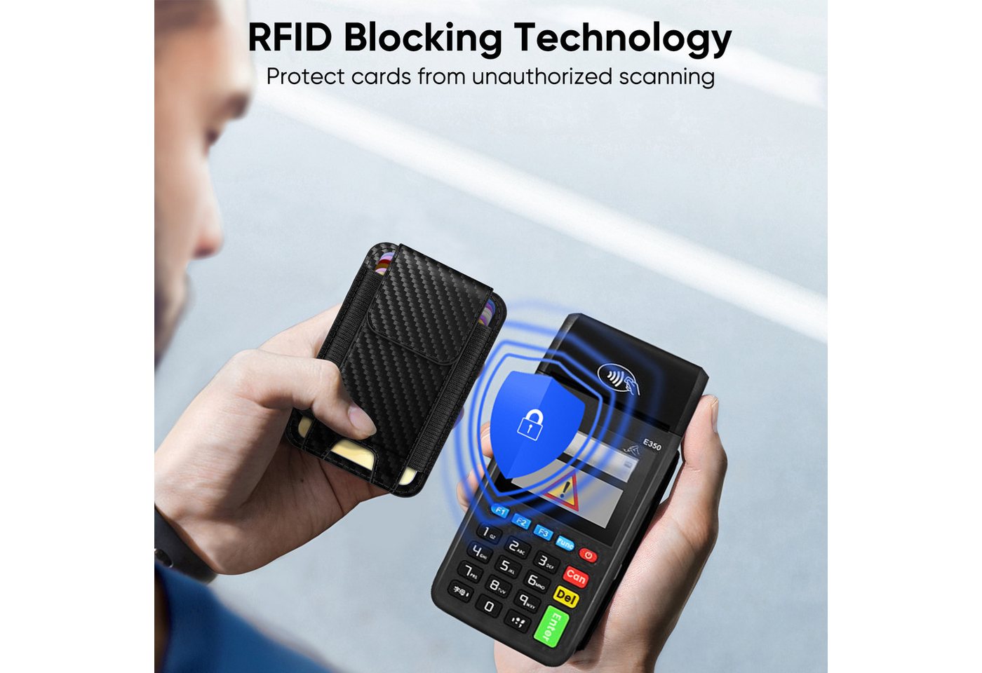 Fintie Geldbörse Magsafe Wallet, Magnetischer Kartenetui, RFID-Blocker, für 6 Karten, slim Kreditkartenetui Mini Geldbörse für iPhone 17e/17/16/15/14/13/12 – Bild 4 von 5